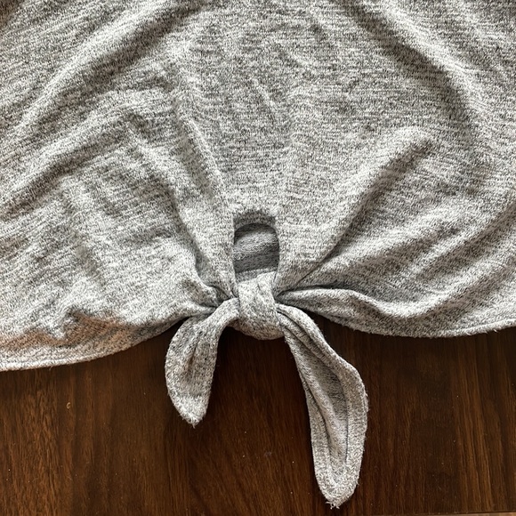 Aritzia Light Grey Tied Tank Top - Picture 3 of 4